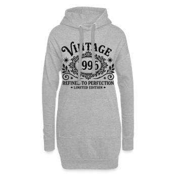Vintage 1996 Refined To Perfection Geburtstag - Hoodie-Kleid - Grau meliert - Vorne