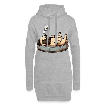 Carlin Carlin Propriétaire de carlin Amoureux du carlin Porte-carlin - Sweat-shirt à capuche long Femme - gris chiné - Devant