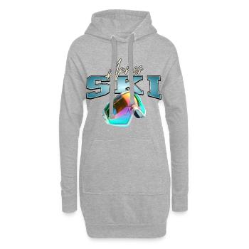 Après-ski - Sweat-shirt à capuche long Femme - gris chiné - Devant