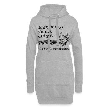 40. Jubiläum – 40. Jubiläums-Humorgeschenk - Hoodie-Kleid - Grau meliert - Vorne