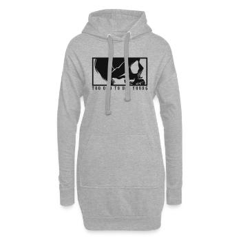 TROP VIEUX POUR MOURIR JEUNE Squelette Squelette du Crâne - Sweat-shirt à capuche long Femme - gris chiné - Devant