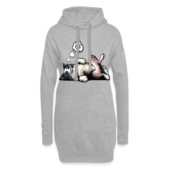 Border Collie Propriétaire Collie Amant de Collie - Sweat-shirt à capuche long Femme - gris chiné - Devant