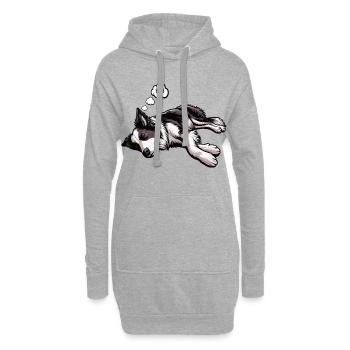 Border Collie Propriétaire Collie Amant de Collie - Sweat-shirt à capuche long Femme - gris chiné - Devant