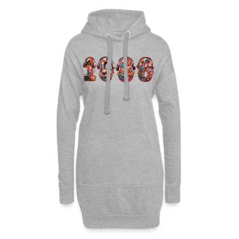 Millésime 1986 - Sweat-shirt à capuche long Femme - gris chiné - Devant