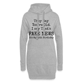 43. Geburtstag | 43 Jahre Geburtstag - Hoodie-Kleid - Grau meliert - Vorne