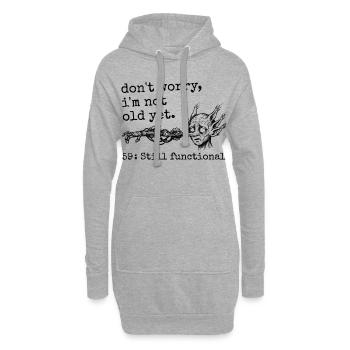 59e Anniversaire - Cadeau 59e anniversaire Humour  - Sweat-shirt à capuche long Femme - gris chiné - Devant