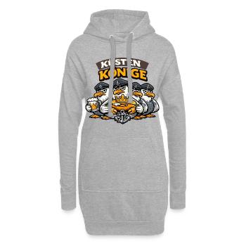 Küsten Könige Möwen Crew für Nordsee & Ostsee - Hoodie-Kleid - Grau meliert - Vorne