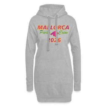 Majorque, équipe de la fête - Sweat-shirt à capuche long Femme - gris chiné - Devant