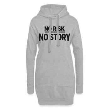 AUCUN RISQUE SANS HISTOIRE Déclaration d’aventure - Sweat-shirt à capuche long Femme - gris chiné - Devant