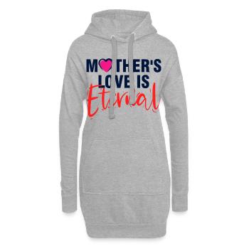 L’amour de la mère est une typographie élégante éternelle - Sweat-shirt à capuche long Femme - gris chiné - Devant
