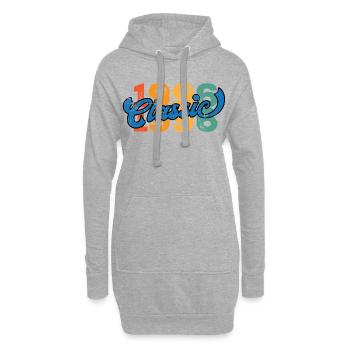 Vintage 1996 - Hoodie-Kleid - Grau meliert - Vorne