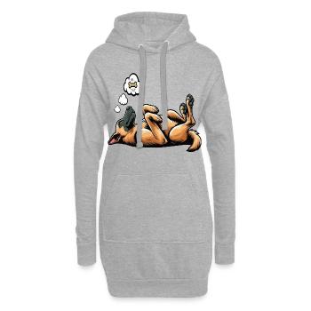 Berger Belge Malinois Propriétaire Malinois - Sweat-shirt à capuche long Femme - gris chiné - Devant