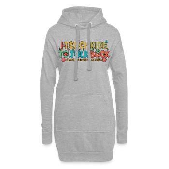 J’apprends aux enfants à répondre par la parole orthophoniste - Sweat-shirt à capuche long Femme - gris chiné - Devant