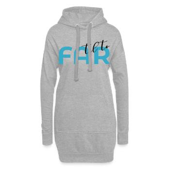 Vater von zwei Kindern - Hoodie-Kleid - Grau meliert - Vorne