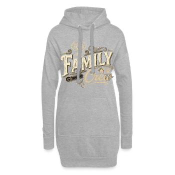 Famille Famille Famille Vintage Dicton - Sweat-shirt à capuche long Femme - gris chiné - Devant
