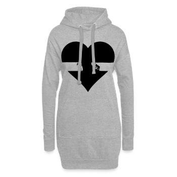 Soft Aesthetic Beauty Calm Minimal Style Shirt - Hoodie-Kleid - Grau meliert - Vorne