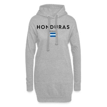 Drapeau du Honduras, design minimaliste élégant - Sweat-shirt à capuche long Femme - gris chiné - Devant