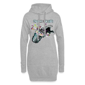 Massacré pour le Raton Laveur à Vie - Sweat-shirt à capuche long Femme - gris chiné - Devant