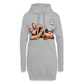 Airedale Terrier Airedales Airedaleliebhaber - Hoodie-Kleid - Grau meliert - Vorne