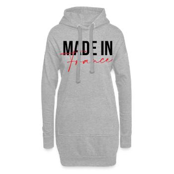 Hergestellt in Frankreich - Hoodie-Kleid - Grau meliert - Vorne