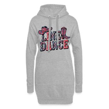 Lone Dance Western Boots Stars - Hoodie-Kleid - Grau meliert - Vorne