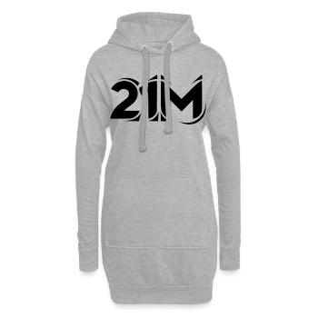 Cooles 21M Logo Motiv für Bitcoin Miner - Hoodie-Kleid - Grau meliert - Vorne