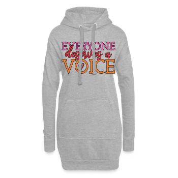 Jeder verdient einen Sprachtherapeuten für Sprachtherapie - Hoodie-Kleid - Grau meliert - Vorne