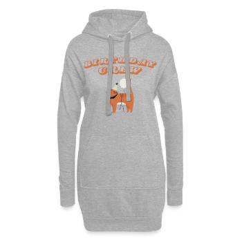 Birthday Crew - Hoodie-Kleid - Grau meliert - Vorne