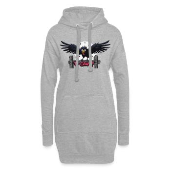 F-Caw-F Graffiti Rabenauftritt - Hoodie-Kleid - Grau meliert - Vorne
