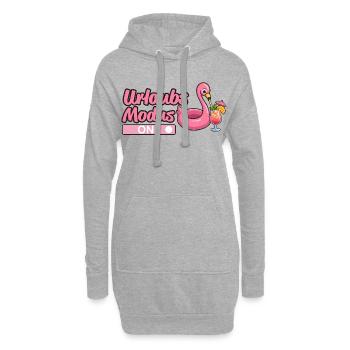 Urlaubsmodus, Urlaub - Hoodie-Kleid - Grau meliert - Vorne
