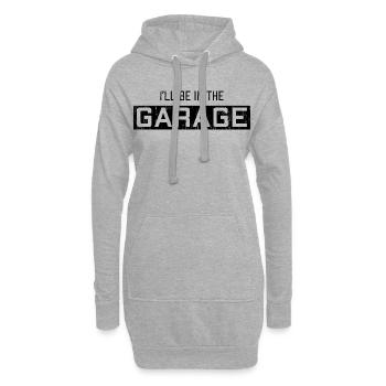 Je vais être dans le garage retraite Drôle de retraite - Sweat-shirt à capuche long Femme - gris chiné - Devant