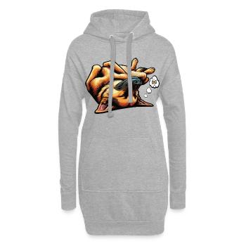 Berger allemand Chiens de berger Chiens de berger - Sweat-shirt à capuche long Femme - gris chiné - Devant