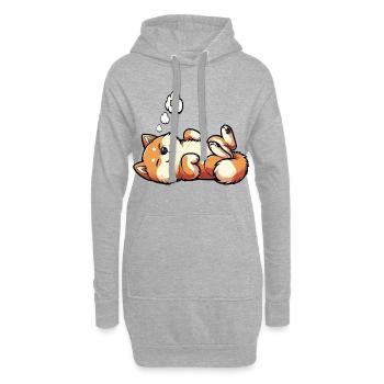 Shiba Inu Shiba propriétaire Shiba lover Shiba inus - Sweat-shirt à capuche long Femme - gris chiné - Devant