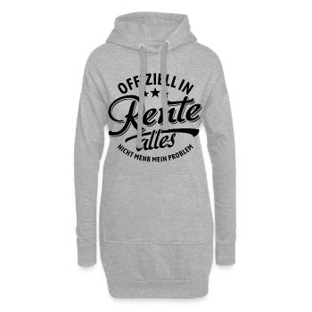Offiziell in Rente, Alles Nicht Mehr Mein Problem - Hoodie-Kleid - Grau meliert - Vorne