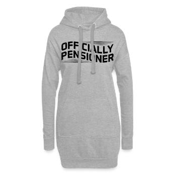 Offiziell Ruhestand für Pensionäre - Hoodie-Kleid - Grau meliert - Vorne