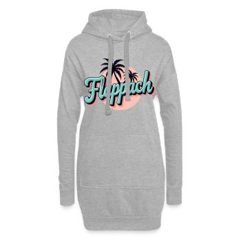 Flappach Palmen Retro Sommer - Hoodie-Kleid - Grau meliert - Vorne