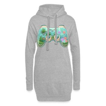 Manette Océan - Collant de jeu mignon - Sweat-shirt à capuche long Femme - gris chiné - Devant