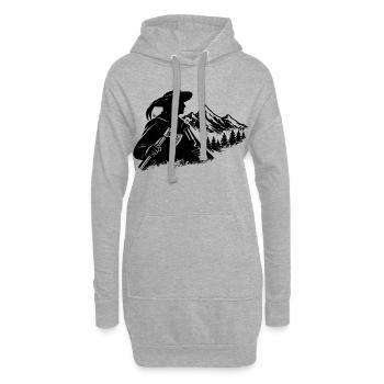 Design populaire des montagnards polonais montagnards - Sweat-shirt à capuche long Femme - gris chiné - Devant
