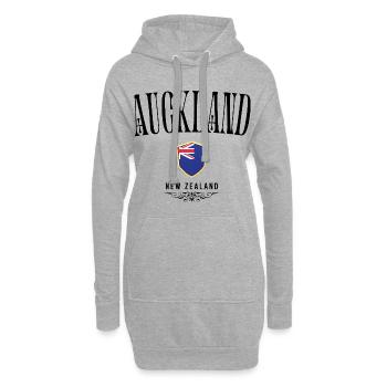 Souvenir d’Auckland, design élégant Auckland - Sweat-shirt à capuche long Femme - gris chiné - Devant
