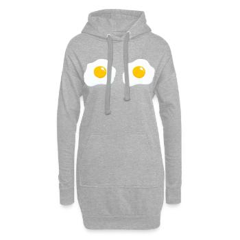 Dessin animé Double Miroir Egg - Sweat-shirt à capuche long Femme - gris chiné - Devant