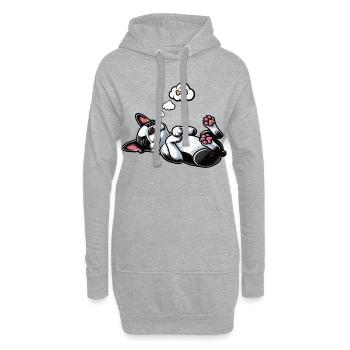 Boston Terrier Boston terrier besitzer Bostie  - Hoodie-Kleid - Grau meliert - Vorne