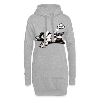 Boston Terrier Boston terrier besitzer Bostie - Hoodie-Kleid - Grau meliert - Vorne