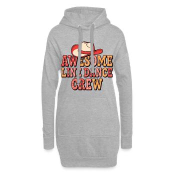 Cowboy Line Dance Crew - Hoodie-Kleid - Grau meliert - Vorne
