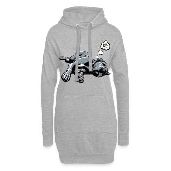 Grand Dogue Propriétaire de Dogue Grand Dane Fan de Grand Dogue - Sweat-shirt à capuche long Femme - gris chiné - Devant