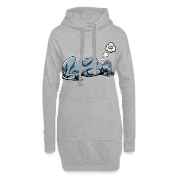 Deutsche Dogge Doggen Doggenbesitzer Doggenfan - Hoodie-Kleid - Grau meliert - Vorne