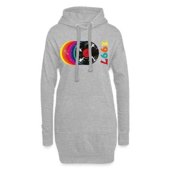 Millésime 1997 - Sweat-shirt à capuche long Femme - gris chiné - Devant