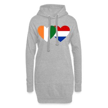 Drapeau de la Côte d’Ivoire des Pays-Bas - Sweat-shirt à capuche long Femme - gris chiné - Devant