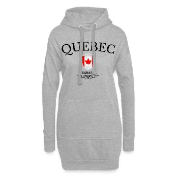 Souvenir Quebec, elegantes Design Quebec - Hoodie-Kleid - Grau meliert - Vorne