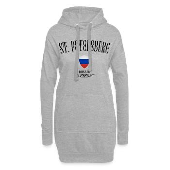 Sankt Petersburger Souvenir, elegantes Design - Hoodie-Kleid - Grau meliert - Vorne