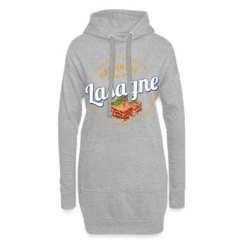 Plat de lasagne Vintage Italie Retro Pasta Design - Sweat-shirt à capuche long Femme - gris chiné - Devant